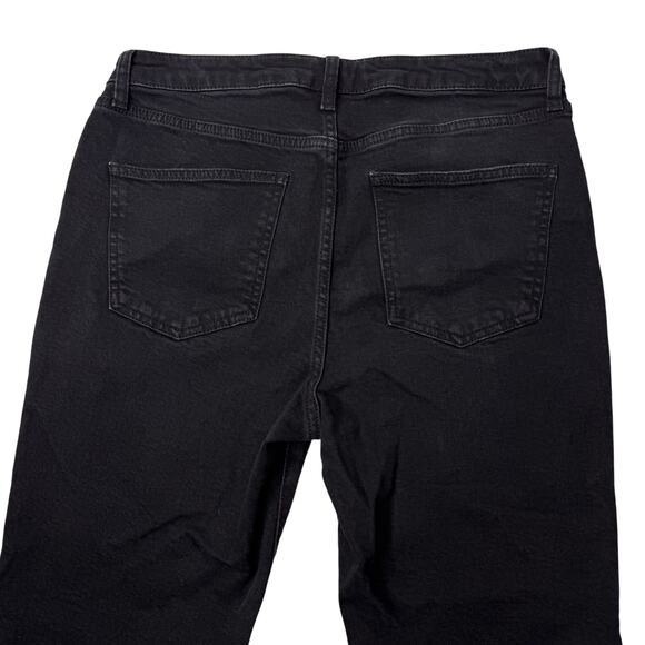 Topshop Moto Dree Cropped Kick Flare Jeans size 32 Raw Hem - Picture 10 of 12